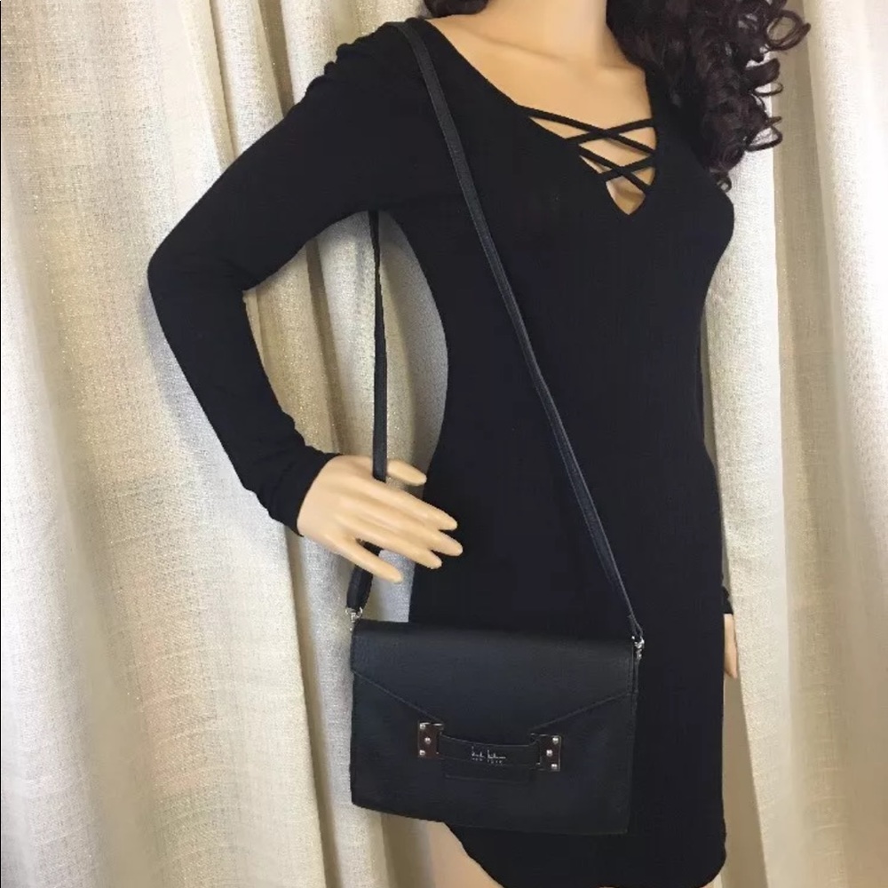 Nicole Miller PU Leather Black Handbag